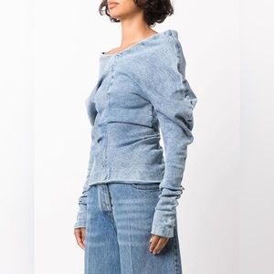 Alexander Wang off shoulder denim top